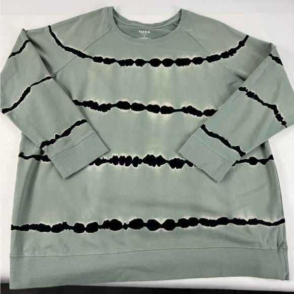 Torrid Green Terry Crew Neck Long Sleeve Active Sweatshirt and Jogger Set 2X/3X - Picture 7 of 14
